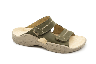 MEDISTYLE Zdravotní pánský pantofel zelený khaki Michal 2M-M17/K 